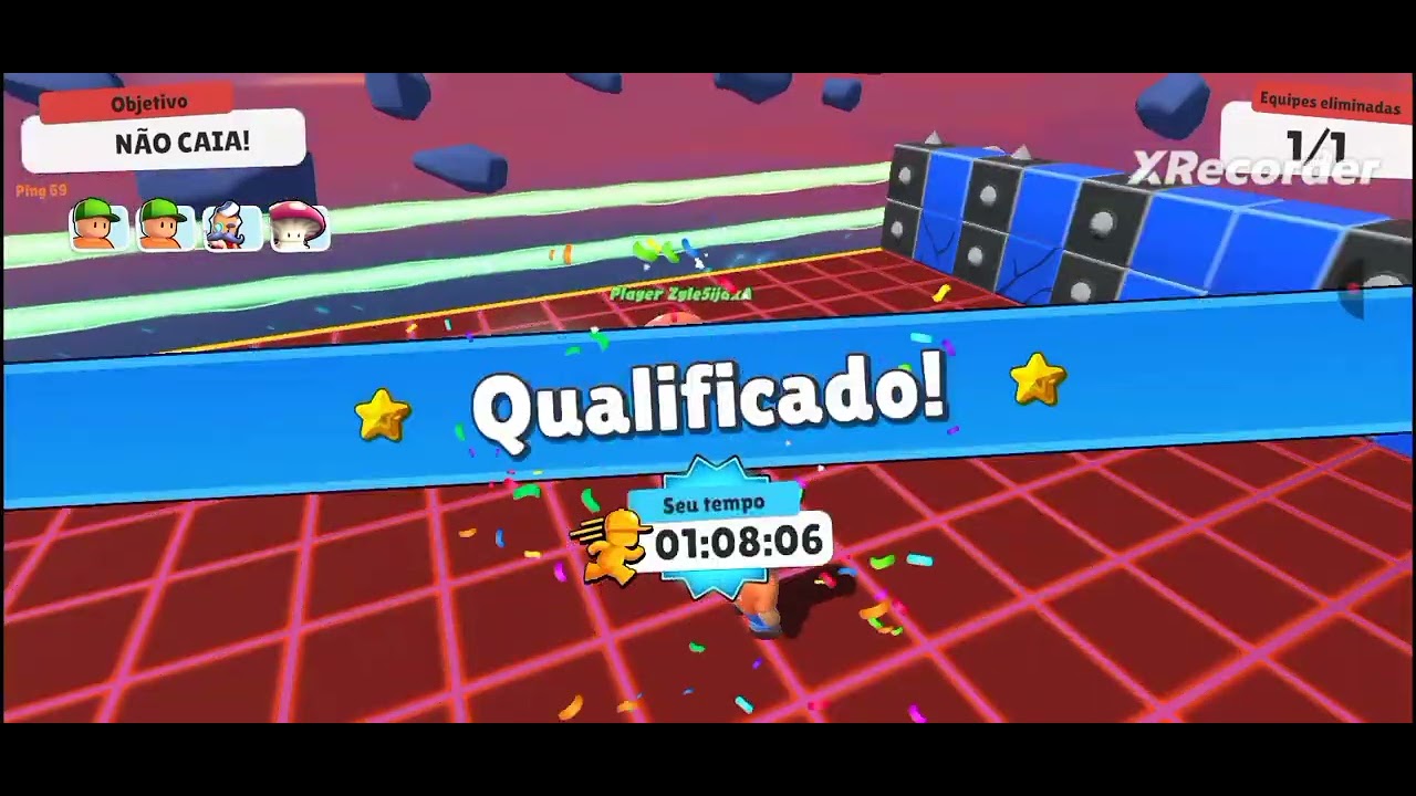 Jogando stumble guys voltei com o canal