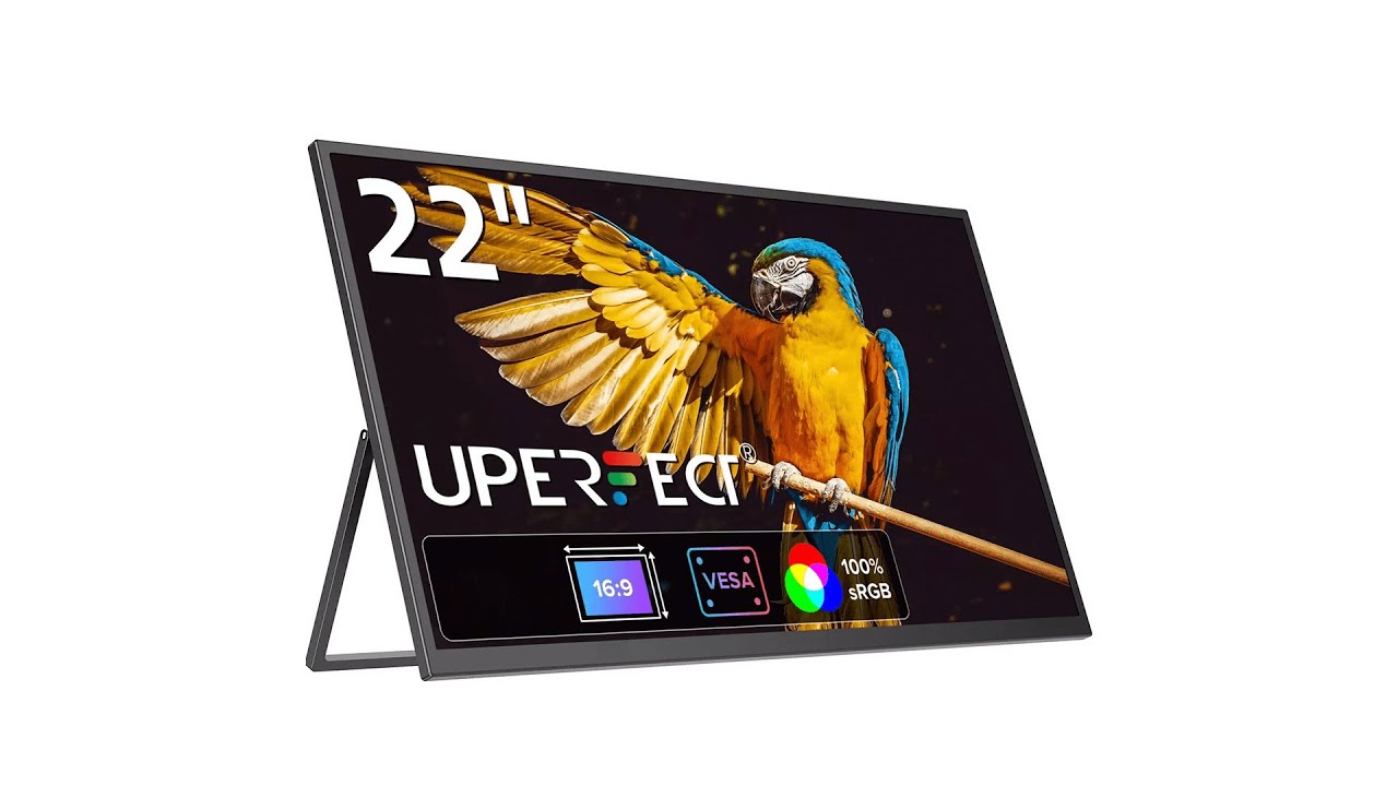 UPERFECT Portable Monitor FHD BOE Display 22 Inch 1080p 60Hz - 7CTN09BK