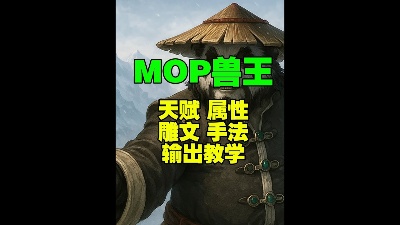 魔兽世界怀旧服MOP熊猫人之谜猎人兽王猎天赋雕文属性手法教学 #魔兽世界 #兽王猎 #雕文 #属性