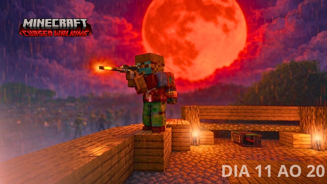 SOBREVIVI 100 DIAS NO MODPACK MAIS DIFÍCIL (QUASE QUE TUDO ACABA!)Cursed Walking dia 11 ao 20