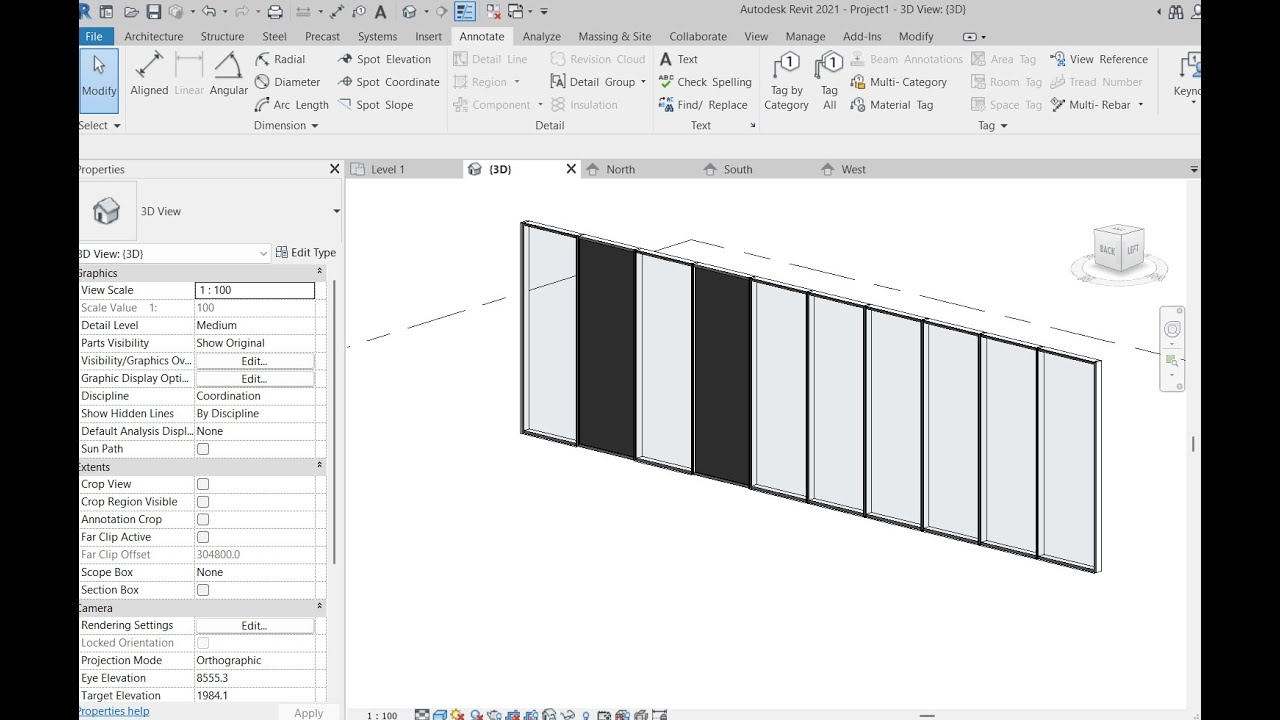Что такое навесная стена в Revit?