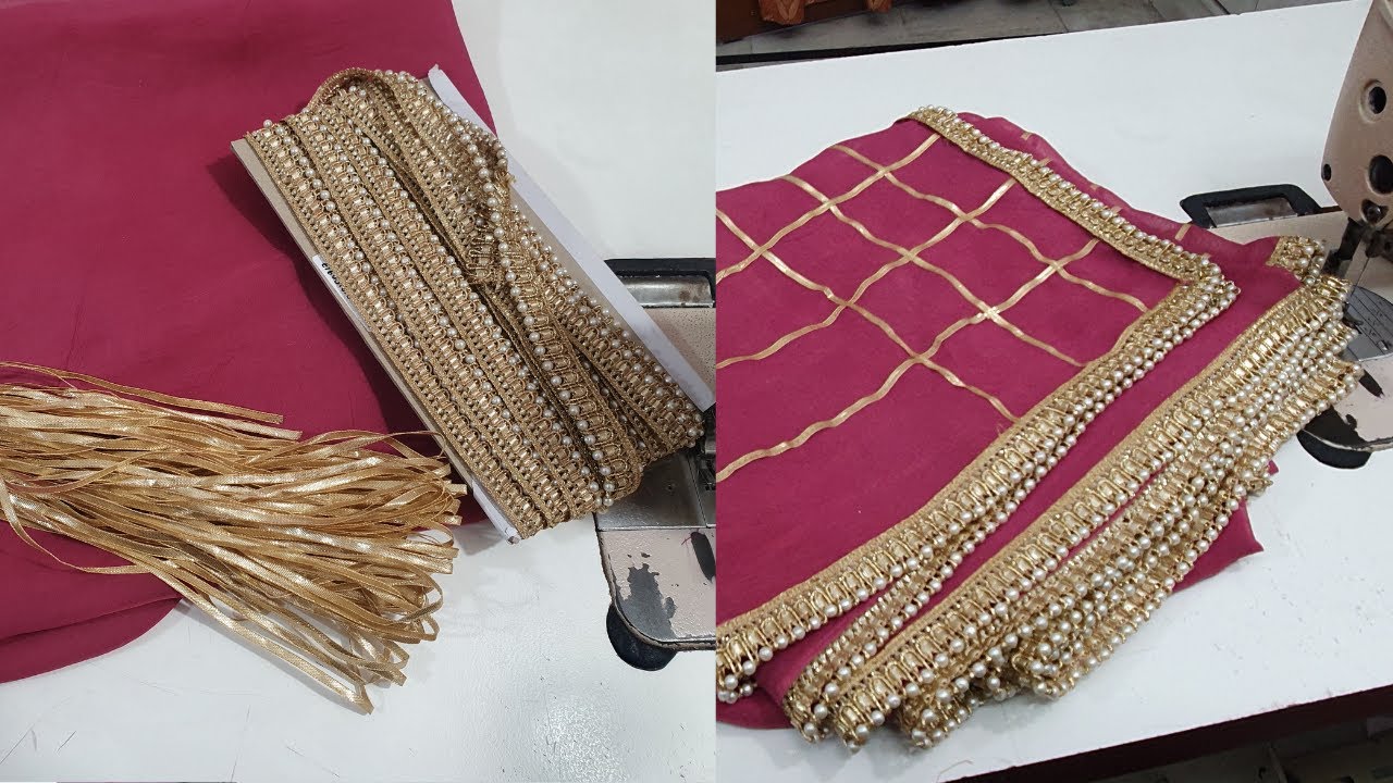 Boutique style Duppatta बनाने का सबसे आसान तरीक़ा बिना flap पट्टी  के || punjabi duppatta tutorial