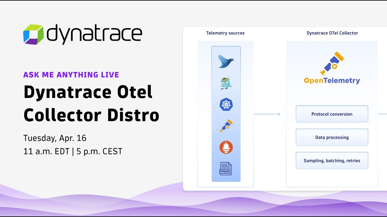 Задайте мне любой вопрос в прямом эфире | Dynatrace OTel Collector Distro