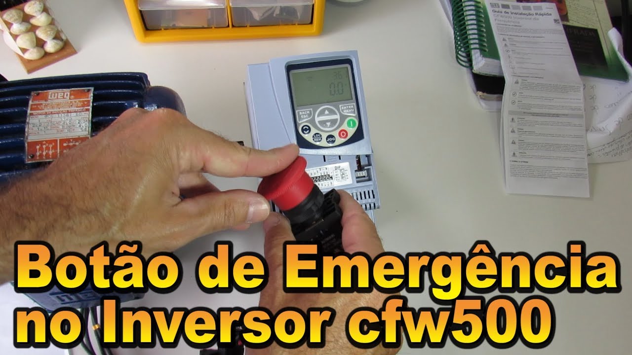 Botoeira de emergência no INVERSOR DE FREQUÊNCIA