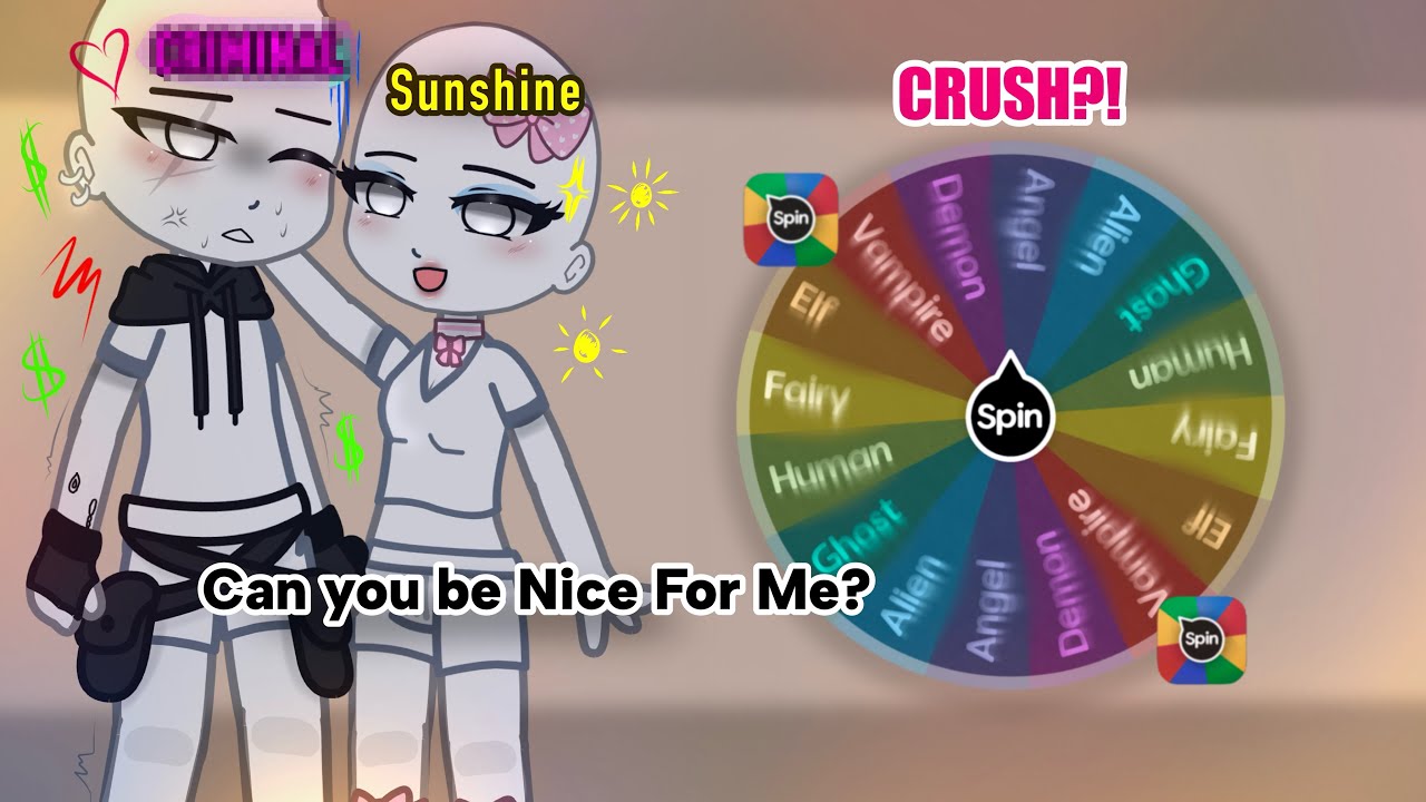 Making a Gacha Couple OC [GRUMPY CRIMINAL x SUNSHINE EDITION]🚩💀🌞|| (Spin The Wheel)