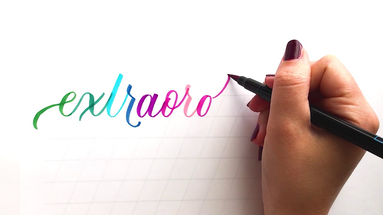 Real-time brush lettering: Artist's Loft Brush Markers