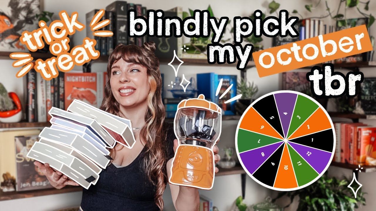 BLINDLY choosing my October tbr 🙈🫙👻 prompts + number wheel | OCTOBER TBR