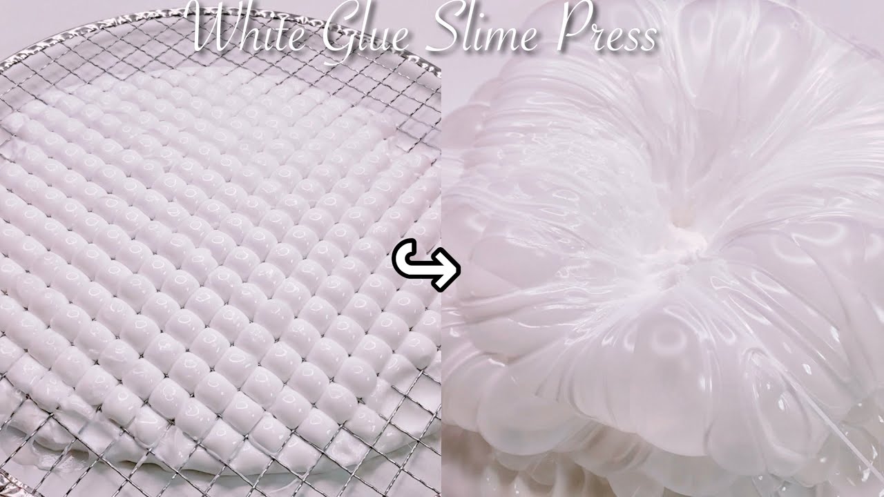 【ASMR】🥛ボンドスライムプレス🥛【音フェチ】White Glue Slime Press