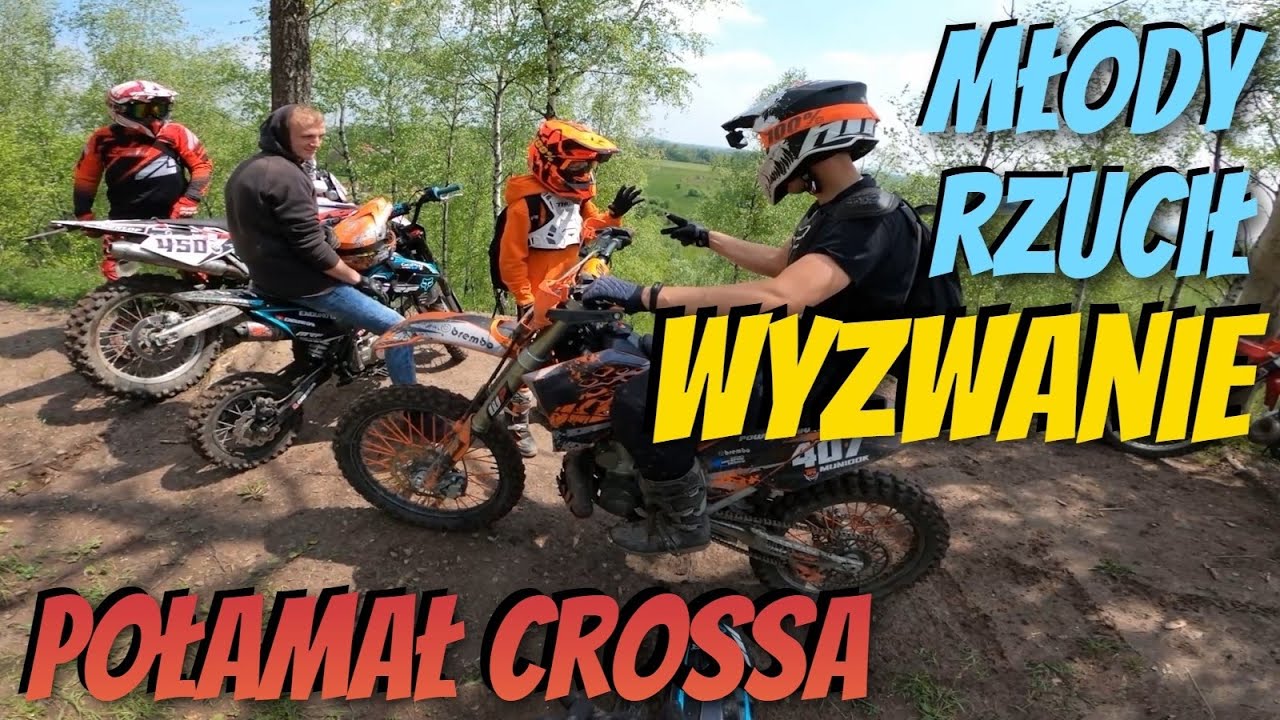 Młody przegrał wyzwanie i jeszcze do tego połamał KTMa, ale wszyscy cali, więc jest git