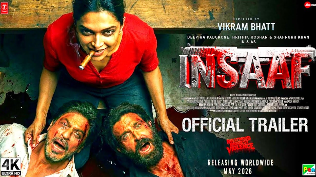 INSAAF - Official Trailer | Shahrukh Khan | Deepika Padukone | New Movies Trailer | Trailer 2026