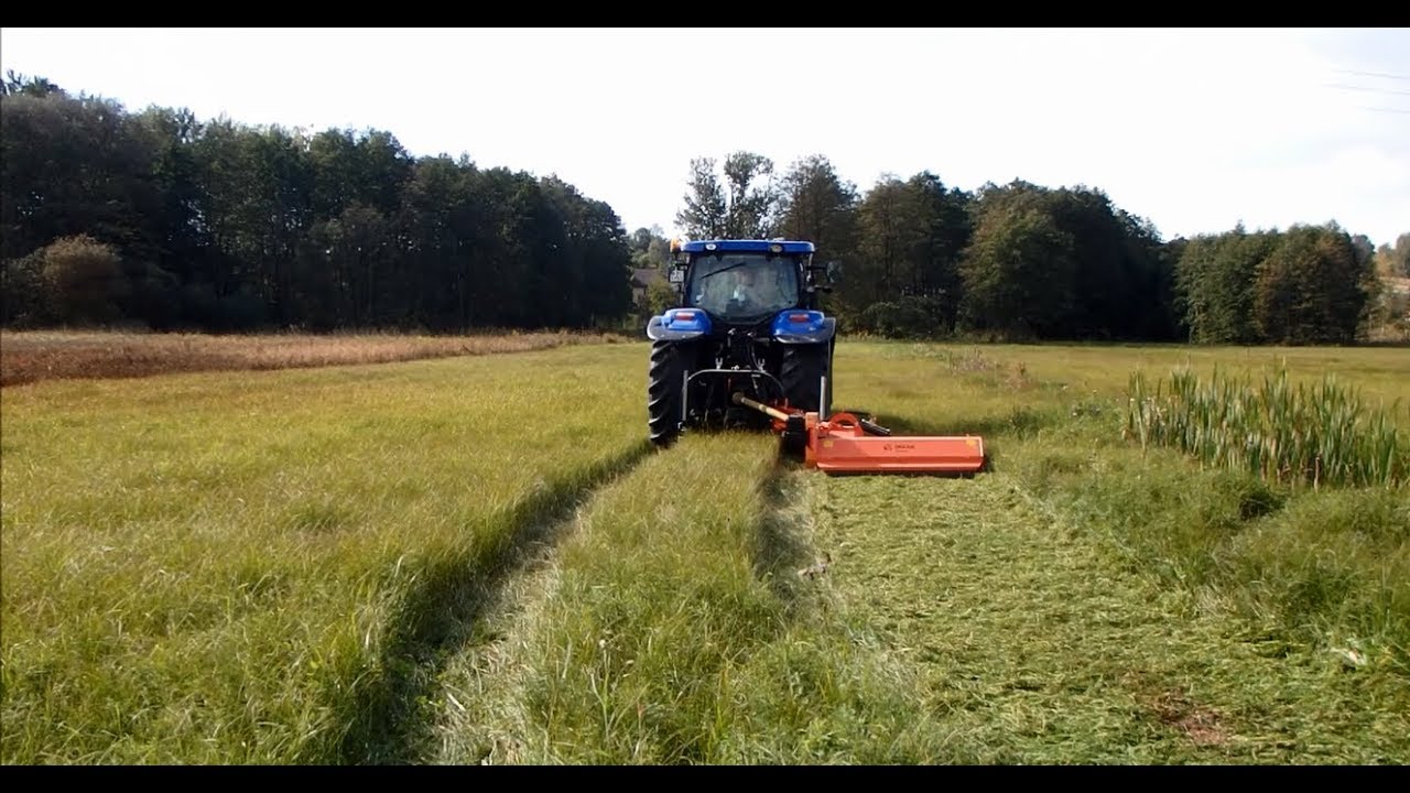New Holland T6050 Plus koszenie trawy, kukurydzy kosiarka bijakowa Orkan KTBC
