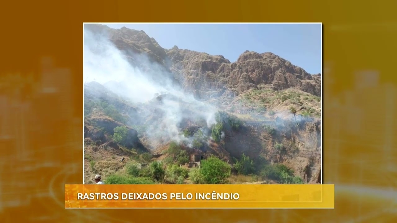 Incêndio em Ribeira Grande de Santo Antão destrói cinco mil metros quadrados | CV no Ar