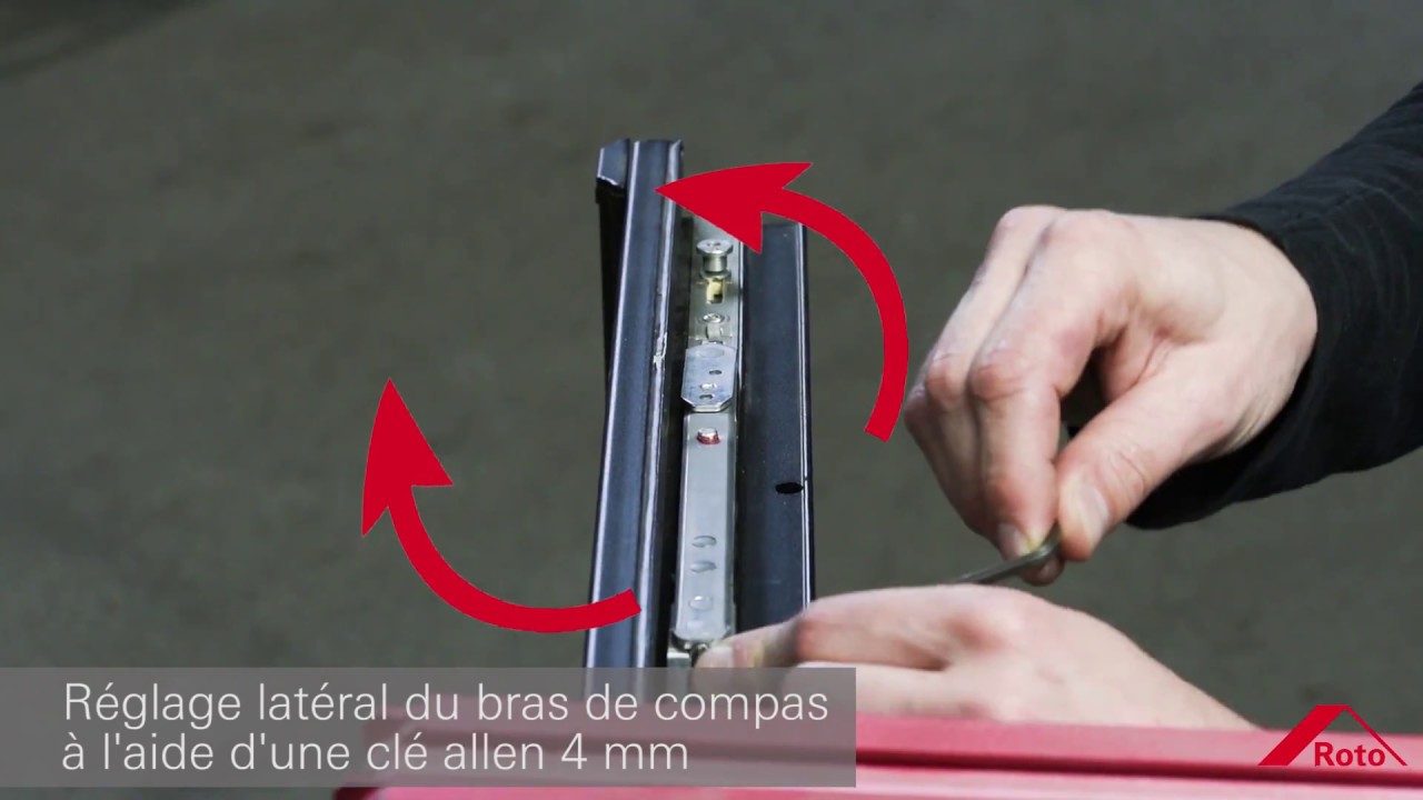 Roto NX Designo - Réglages des ferrures invisibles