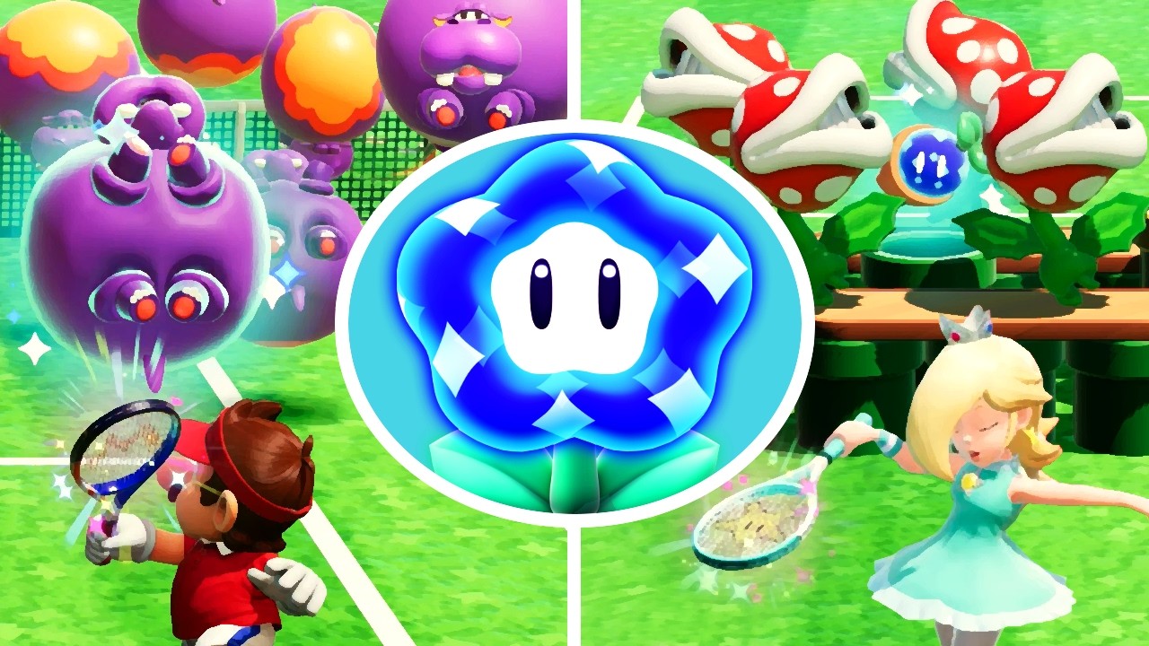 Mario Tennis Fever – All Wonder Flower Effects