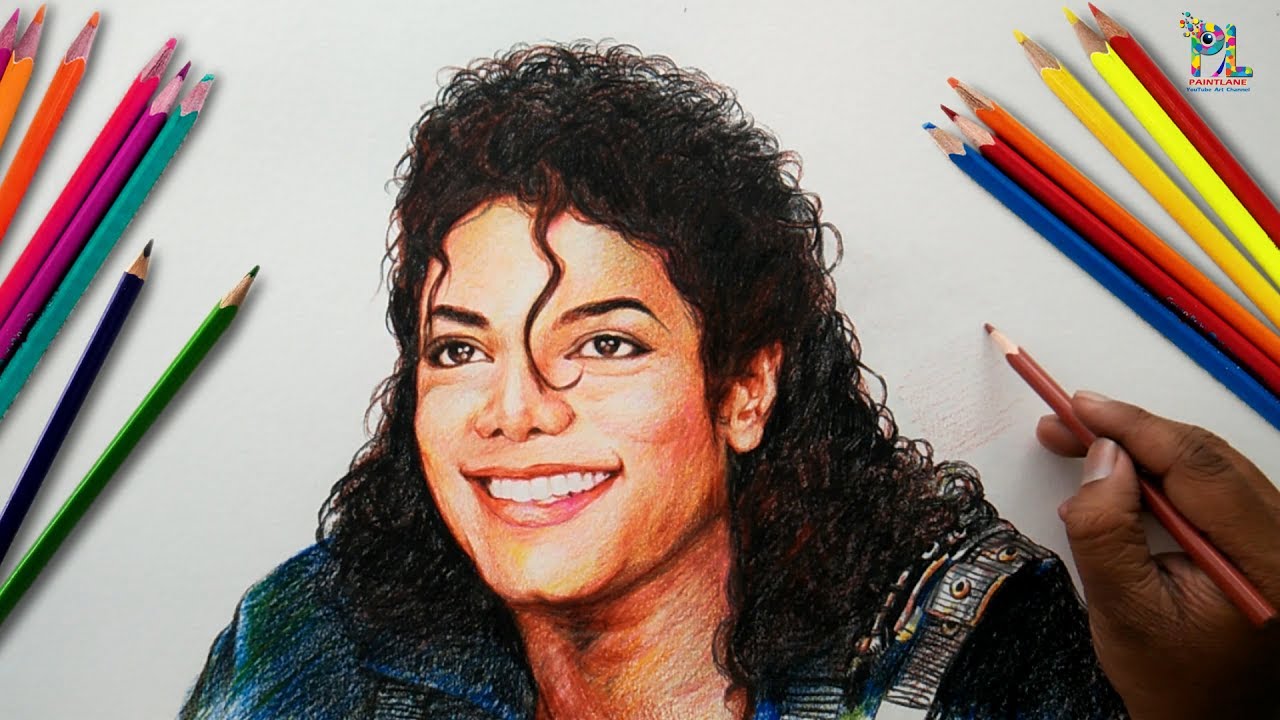 Drawing Michael Jackson and Coloring | With Pencils