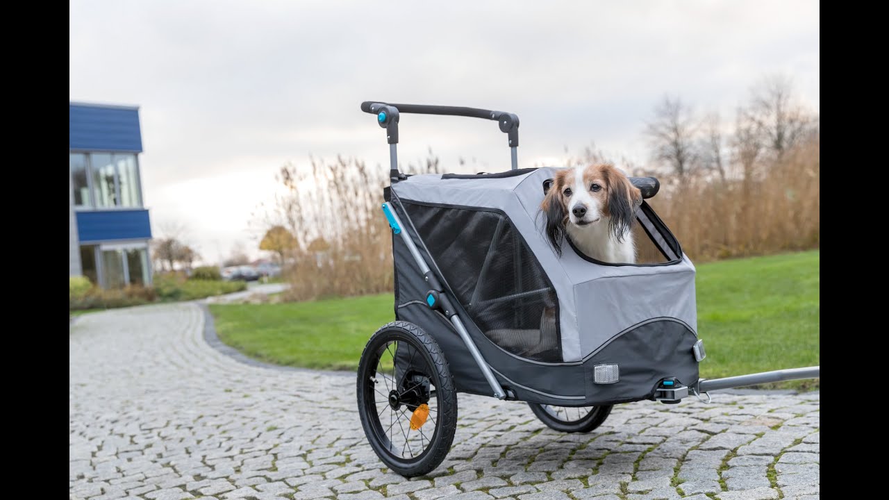 TRIXIE 2-in-1 Foldable Bicycle Trailer for Dogs, 2 Sizes, 12796 & 12798