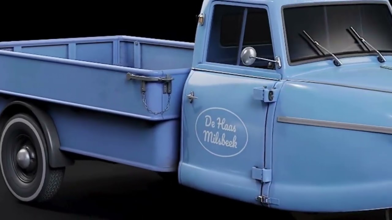 Vintage Three-Wheeled Truck &ndash; Realistic 3D Vehicle Model | Game Asset