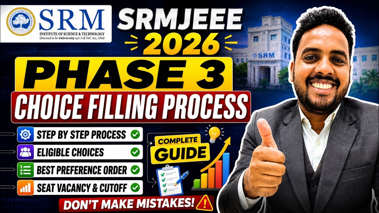 SRM Choice Filling Process 2026🤯 | SRM Counselling Process 2026 | SRM Choice Filling 2026 | SRM KTR