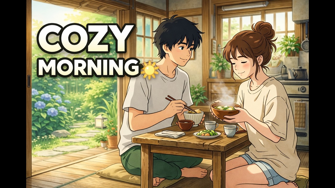 Peaceful Japanese Morning Routine ☀️ Cozy Ghibli Style Animation | Relaxing Slice of Life