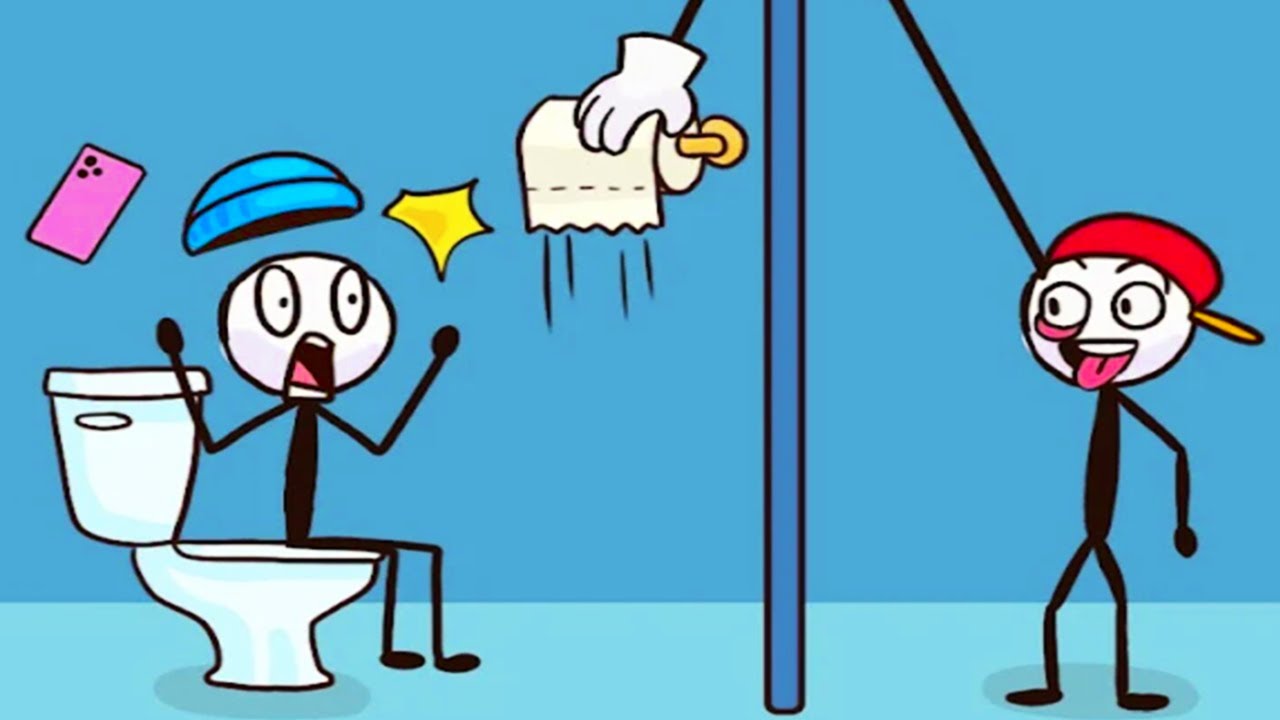 Stickman Thief - Funny Stickman Brain Puzzle Game - All Levels 1-40 Solution - Gameplay Walkthrough