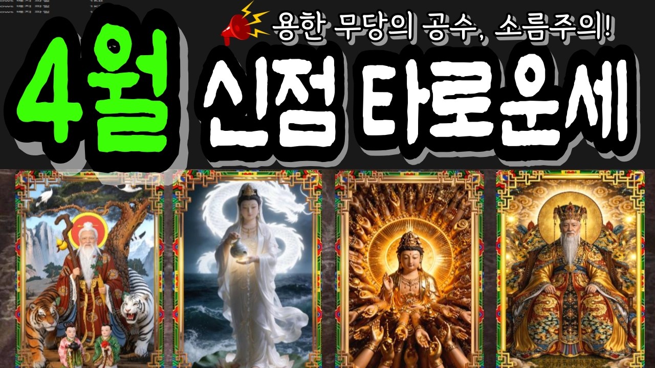 2026년 4월 에 꼭 들어올 복과 조심해야 할 것 🔮 소름돋는 신점 타로| 영타로