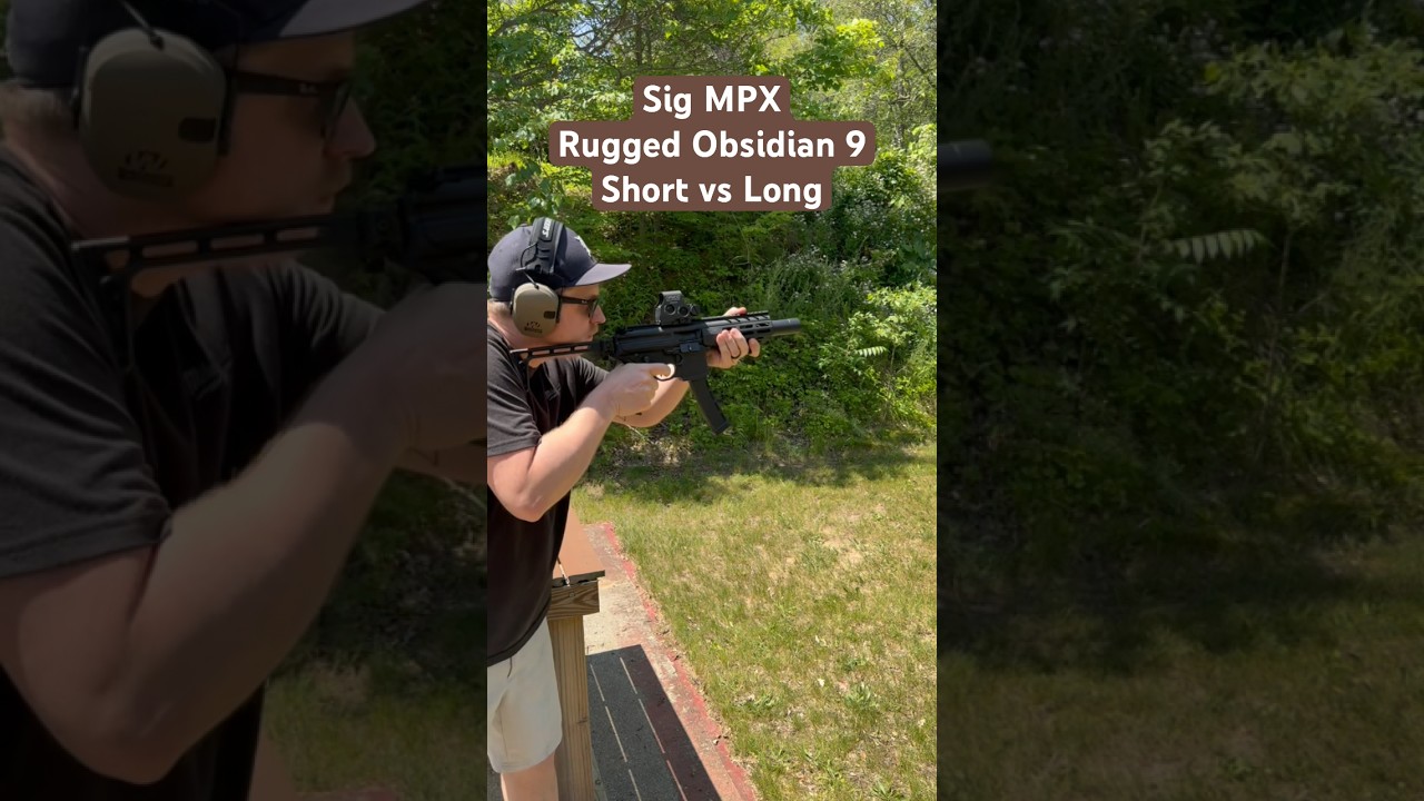 Rugged Obsidian 9 sound clip short vs long. Sig Sauer MPX 9mm #suppressor #subsonic #mp5