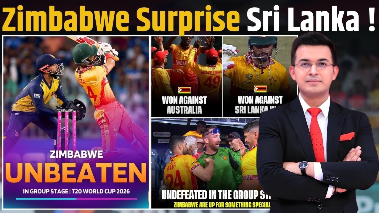 SL vs ZIM : Zimbabwe stun hosts Sri Lanka to top Group B.