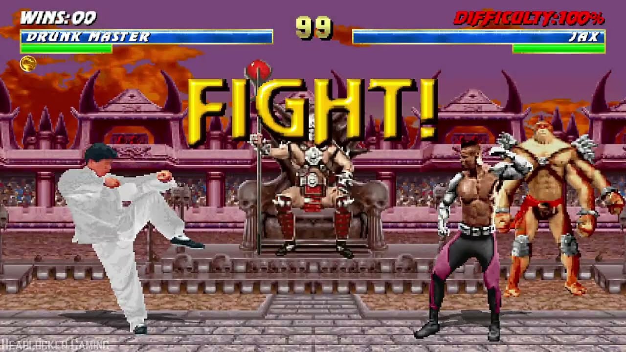 Drunken Master Jackie Chan enters the Mortal Kombat Tournament 100% Difficulty Tower
