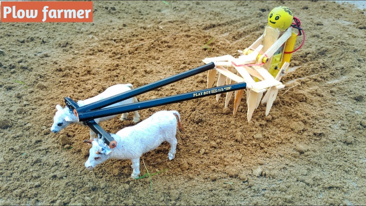 How to Make Plow farmer - With Cultivator | shaitani ideas