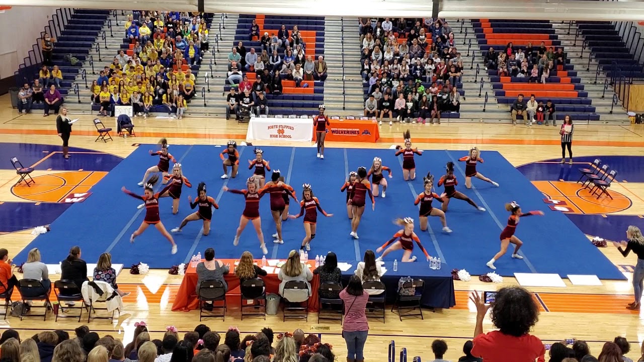 Mountain View High School at the 2019 Commonwealth District cheerleading Competition