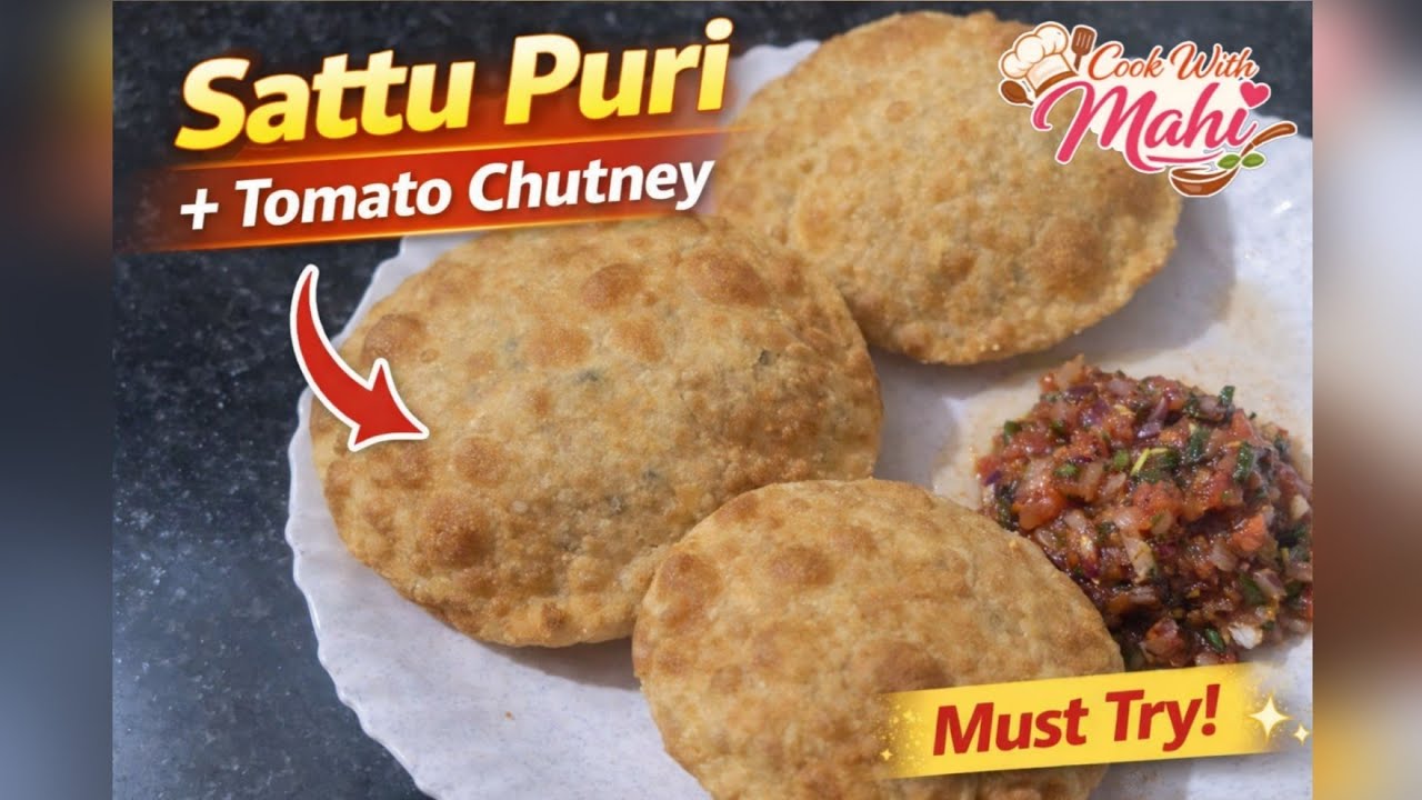 Sattu Puri with Tomato Chutney 😍 | Must Try Recipe | Cook With Mahi