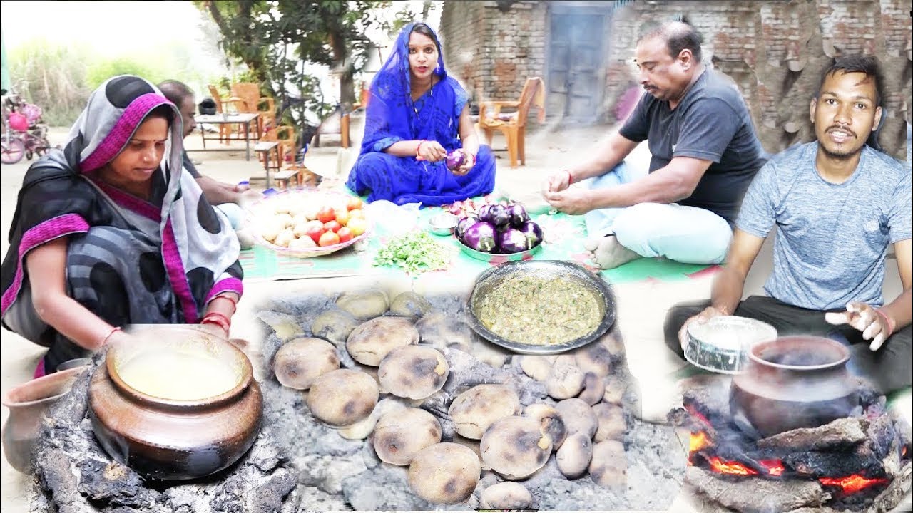 हांडी की दाल, सत्तू का लिट्टी और बैंगन चोखा with ANISHKA KA KITCHEN, VINOD KI RASOI, YouTuber SACHIN