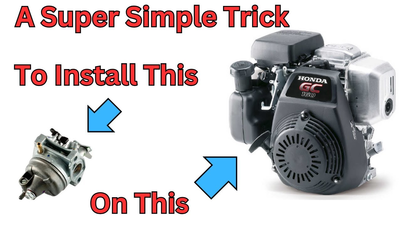 Honda Small Engine Carburetor Trick GC160 / GC190 #smallenginerepair #powerequipment #lawnmower