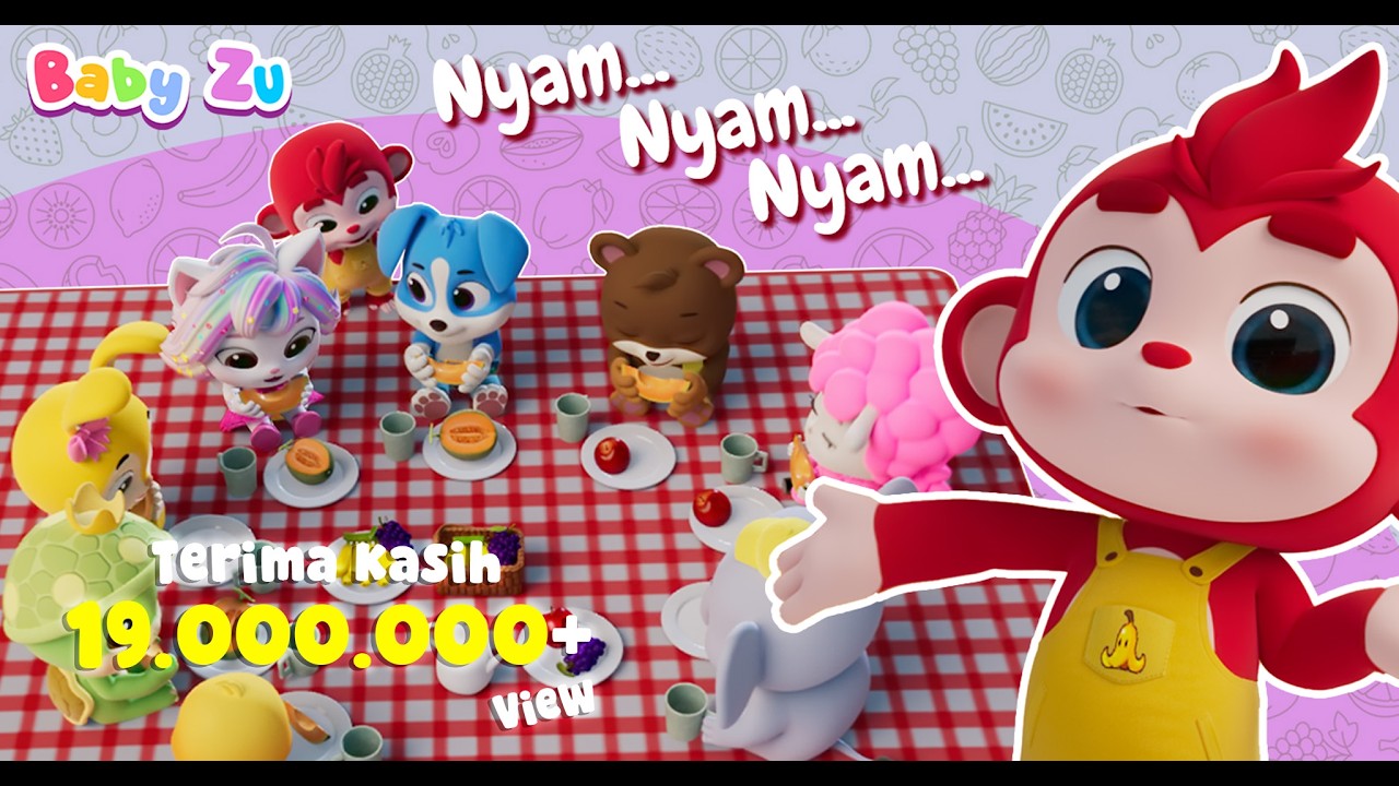 Makan Nyam Nyam Nyam ♪ Lagu anak anak Indonesia original ♪ BabyZu