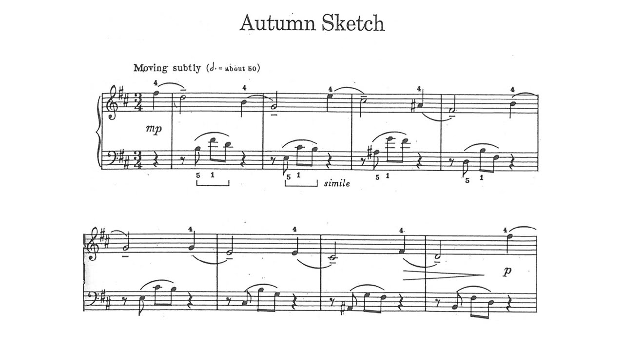 Autumn Sketch - William Gillock | 24 Lyric Preludes in Romantic Style