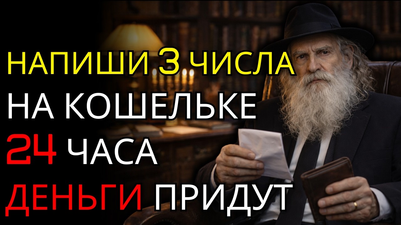 СРОЧНО НАПИШИ ЭТИ 3 ЧИСЛА НА КОШЕЛЬКЕ — ЕВРЕЙСКИЙ ДЕНЕЖНЫЙ КОД РАБОТАЕТ ЗА 24 ЧАСА | Старец Элиягу