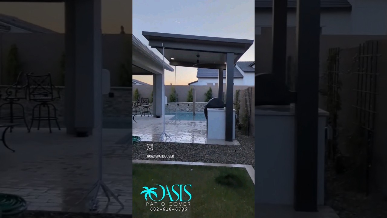 10x14 #4KAluminum #cantilever #pergola that was installed completely in one day. #patiocover #patio