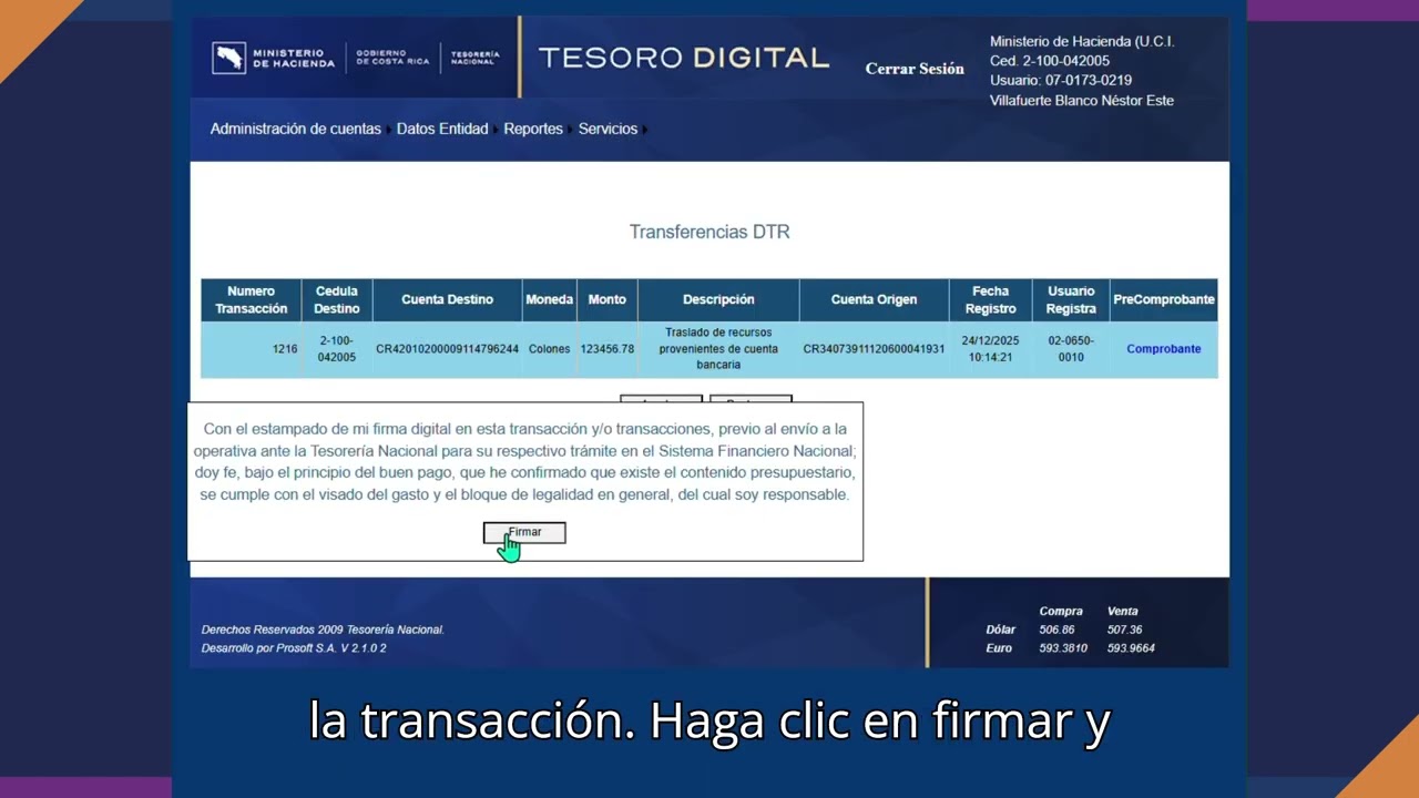 Aprobaci&oacute;n D&eacute;bito en Tiempo Real desde Web Banking