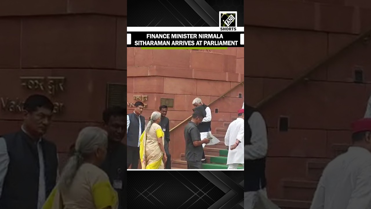 Finance Minister Nirmala Sitharaman arrives at Parliament