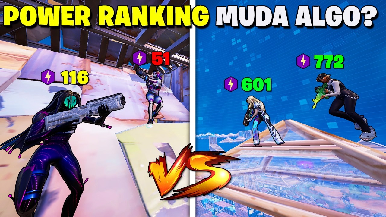 Analisei duos com diferentes power rankings no fortnite