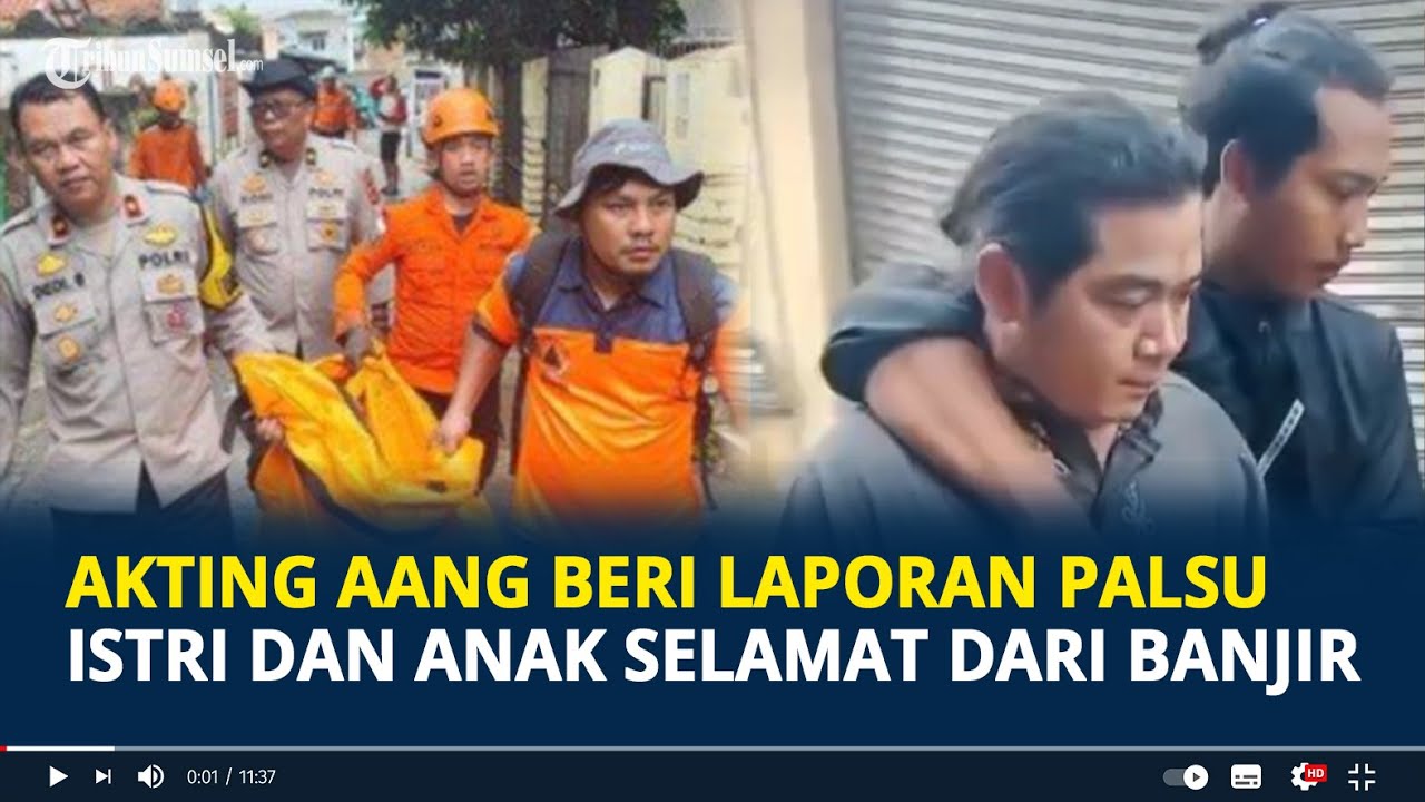 Akting Aang Beri Laporan Palsu Istri dan Anak Selamat dari Banjir, Ekspresi Bikin Warga Murka
