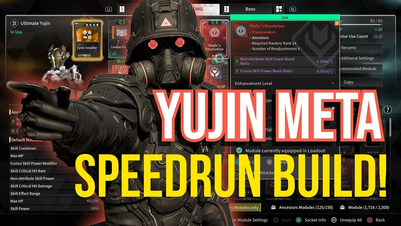 Ultimate Yujin META Build To Speedrun is STRONG! The First Descendant
