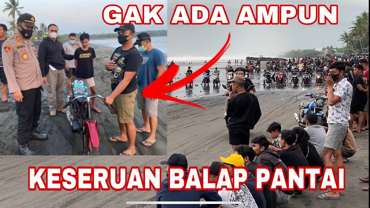 GREBEK BALAP LIAR PANTAI BALI‼️ BANYAK MOTOR KENCENG TURUN DI SINI‼️