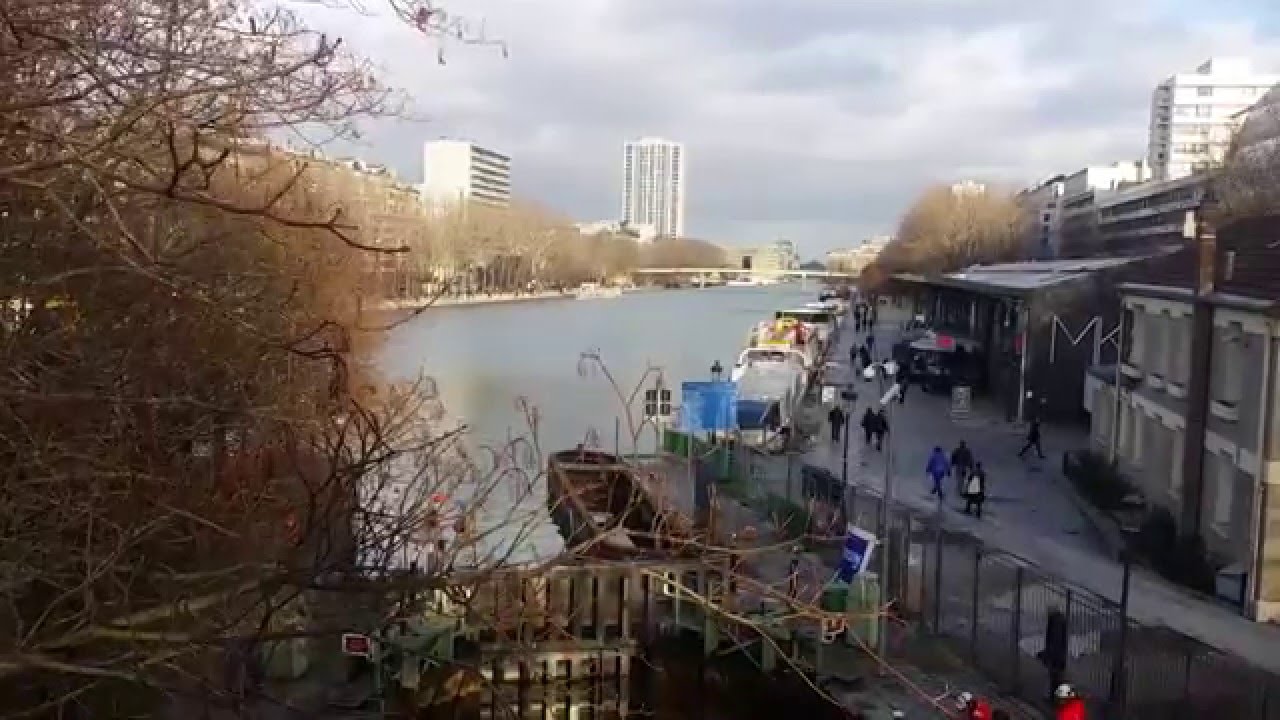 Canal Saint-Martin in Paris gets drained for cleaning