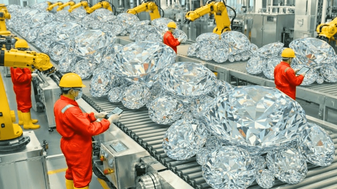 Así Se Fabrican los Diamantes en Fábrica | Proceso de Producción Completo