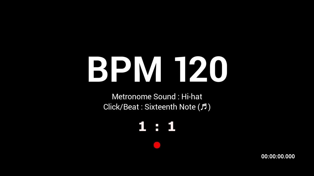 Metronome BPM 120 / Hi-hat / 16th (Closed)