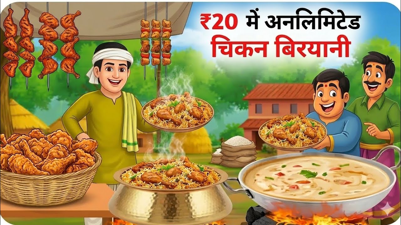 20 रूपये में अनलिमिटेड चिकन बिरयानी l 20 RS Chicken Biryani l 
