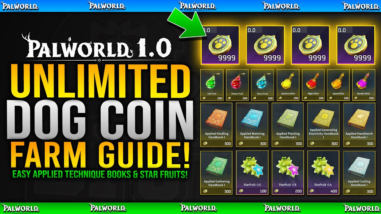 Palworld 1.0 &mdash; НОВЫЙ ФАРМ БЕСКОНЕЧНЫХ МОНЕТ СОБАКИ &mdash; 10 000+ в час! Гайд: как быстро и легко полу...