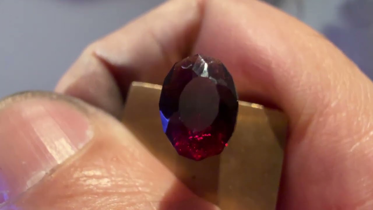 Homemade Faceting Machine, Exquisite Natural red Garnet part - 2