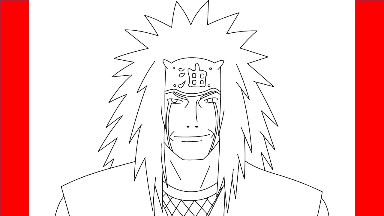 How To Draw Jiraiya From Naruto - Step By Step Drawing